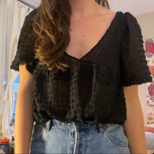 Urban Outfitters Black Blouse (slightly sheer)